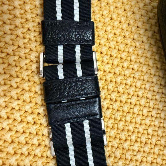 Kate Spade Black Crossbody Bag with Striped Strap - Picture 4 of 12